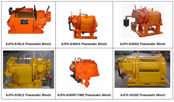 Dual Clutch Pneumatic Wind Winch XJFH-5/35-C-Type 35m/min With Power Output